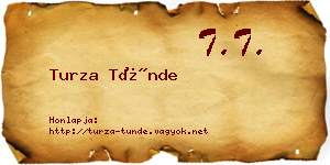 Turza Tünde névjegykártya
