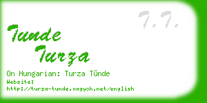tunde turza business card